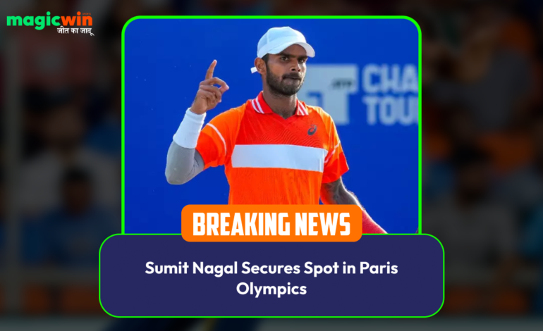  Sumit Nagal Secures Spot in Paris Olympics