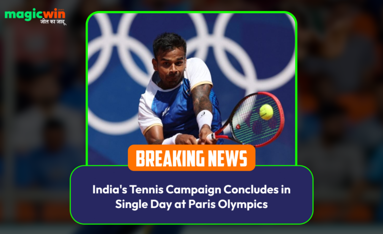  India’s Tennis Campaign Concludes in Single Day at Paris Olympics